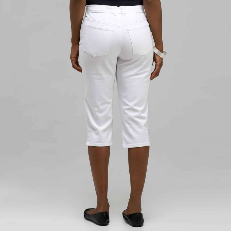 Classic Denim Straight Leg Capri, Porcelain, large image number 1