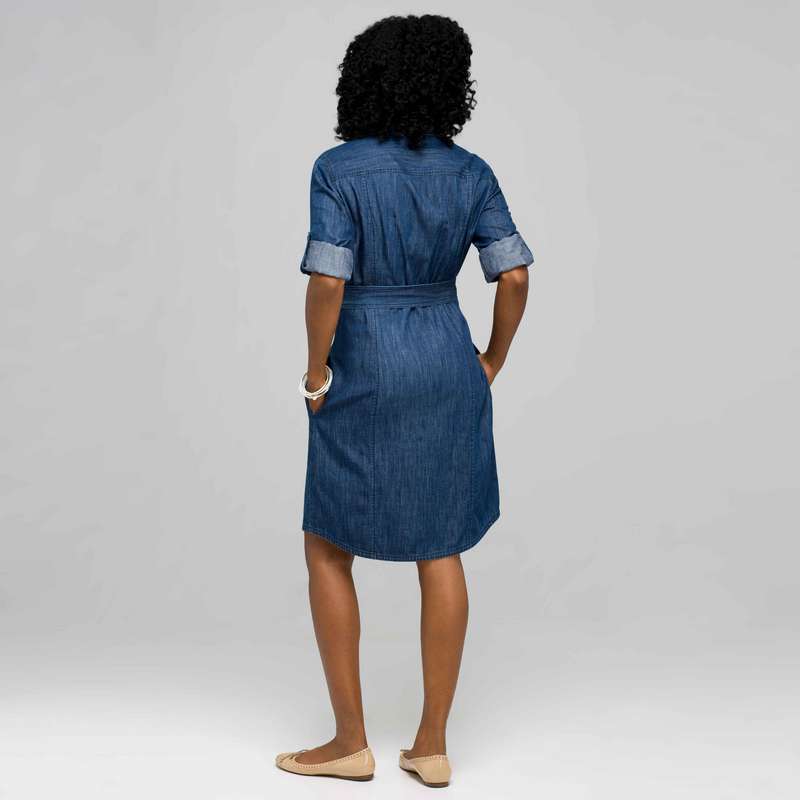 Belted Shirt Dress, Dark Stone, large image number 1